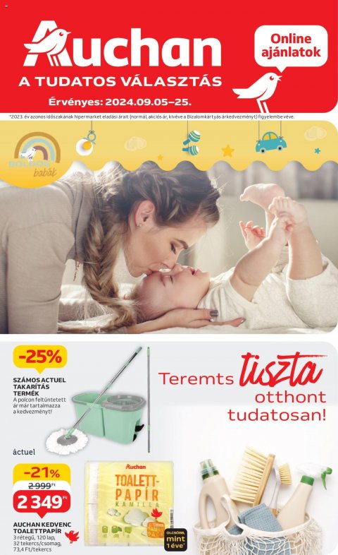 AUCHAN 3 hetes takarítási ajánlataink od 5. 9. 2024 do 25. 9. 2024