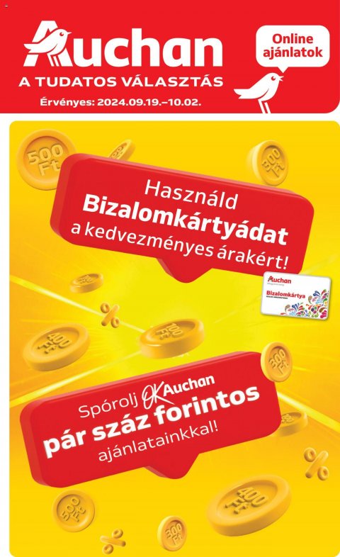 AUCHAN 2 hetes párszázas ajánlataink od 19. 9. 2024 do 2. 10. 2024