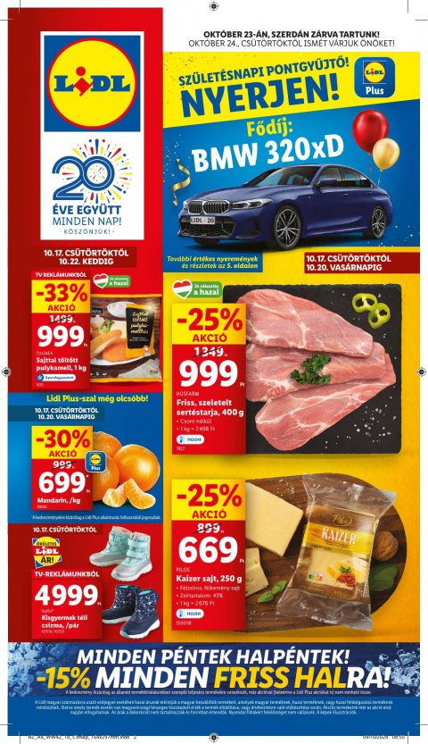 LIDL Akciós újság od 17. 10. 2024 do 22. 10. 2024