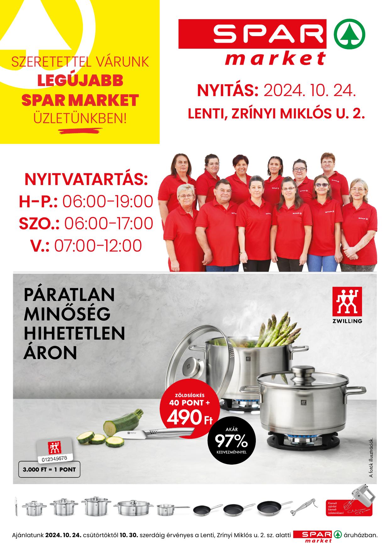 SPAR Market Lenti od 24. 10. 2024 do 30. 10. 2024