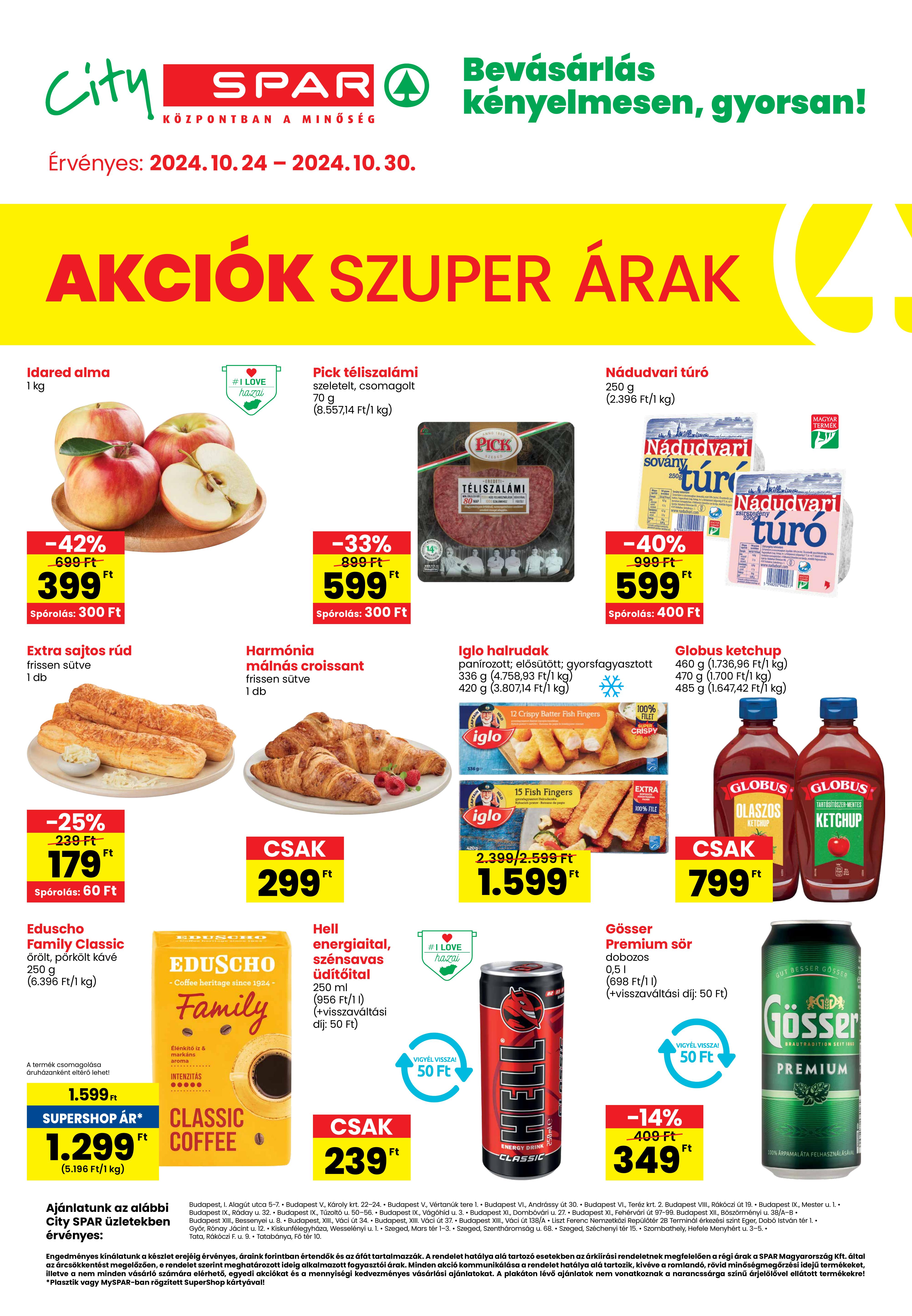 SPAR City od 24. 10. 2024 do 30. 10. 2024