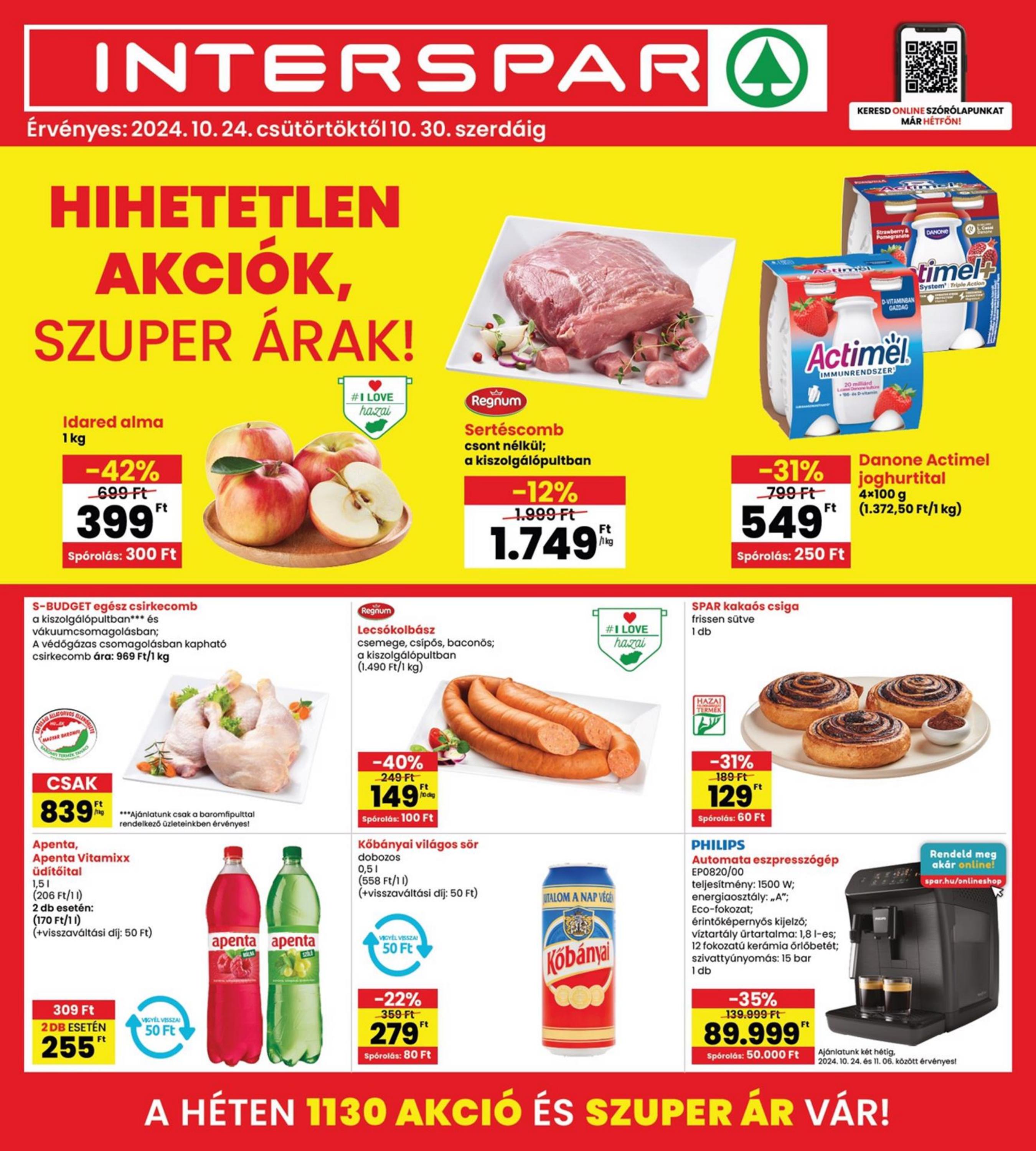 INTERSPAR Akciós újság od 24. 10. 2024 do 30. 10. 2024