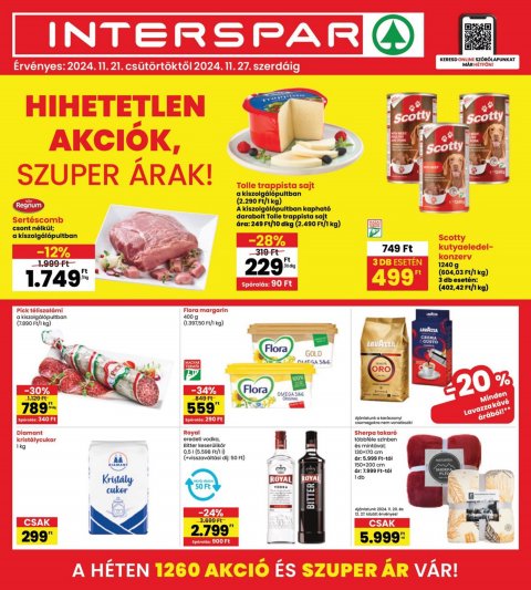 INTERSPAR Akciós újság od 21. 11. 2024 do 27. 11. 2024