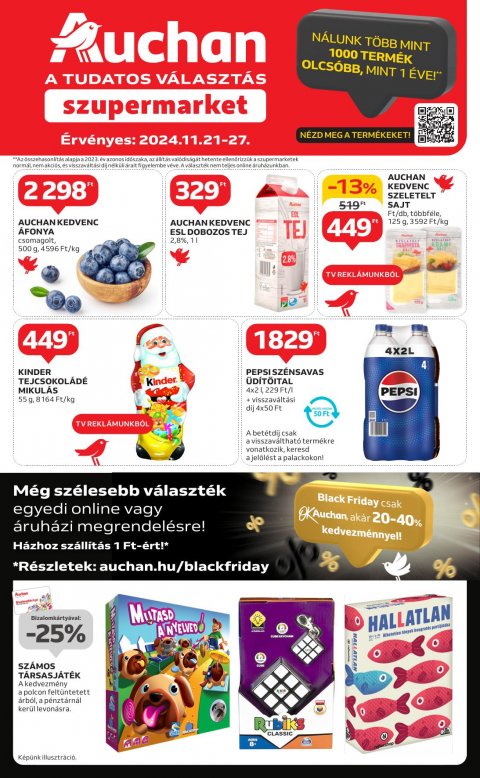 AUCHAN Szupermarket od 21. 11. 2024 do 27. 11. 2024