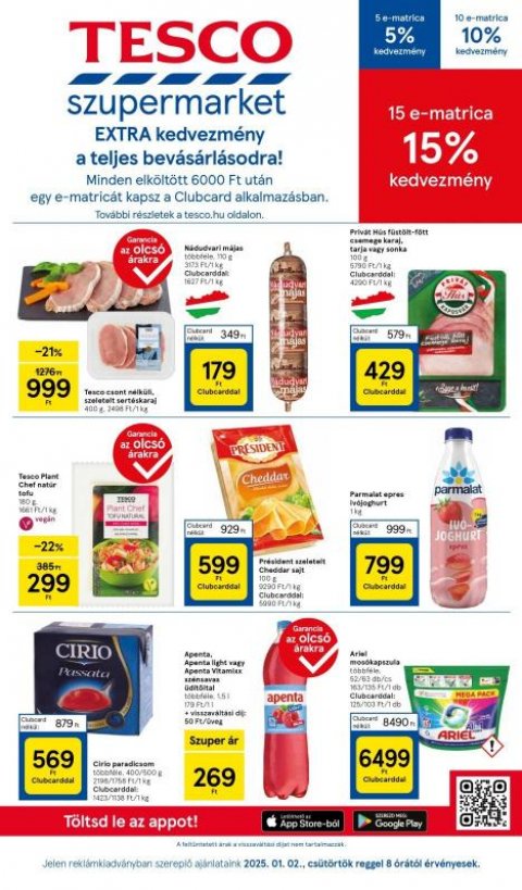 TESCO Szupermarket od 2. 1. 2025 do 8. 1. 2025