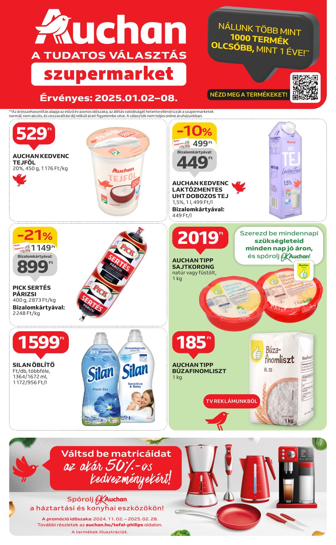 AUCHAN Szupermarket od 2. 1. 2025 do 8. 1. 2025