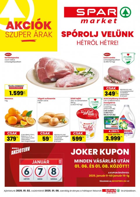 SPAR Market od 2. 1. 2025 do 8. 1. 2025