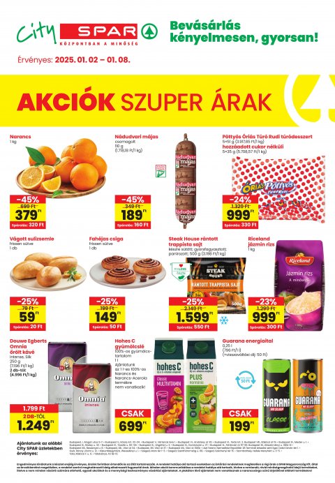 SPAR City od 2. 1. 2025 do 8. 1. 2025