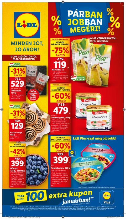 LIDL Akciós újság od 9. 1. 2025 do 15. 1. 2025