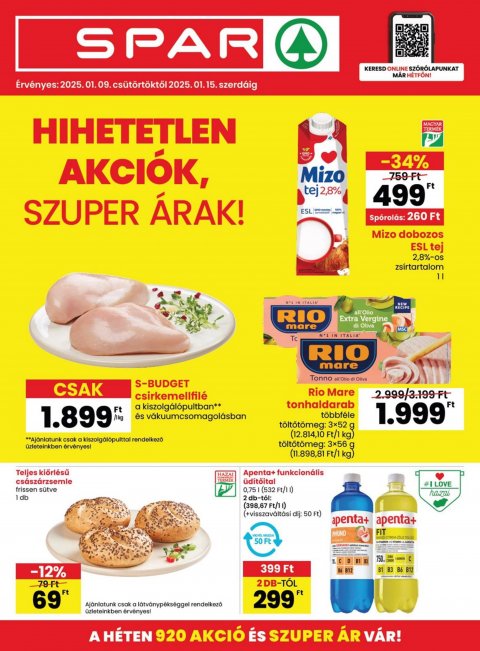 SPAR Akciós újság od 9. 1. 2025 do 15. 1. 2025