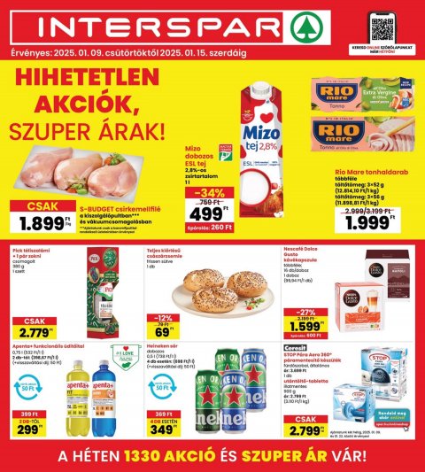 INTERSPAR Akciós újság od 9. 1. 2025 do 15. 1. 2025